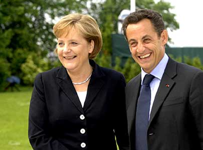 ...en met de Duitse Bondskanselier Angela Merkel. 