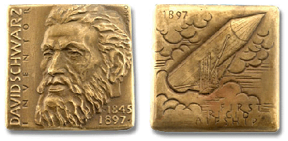 Plaquette ontworpen ter ere van Schwarz D&aacute;vid. 