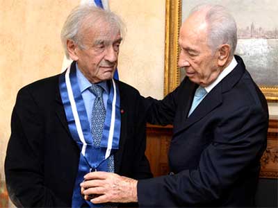 ...en met Shimon Peres.