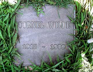 Cornel Wilde's grafplaat.
