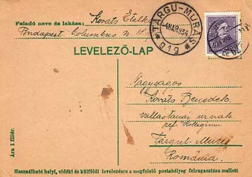 Een postkaart met Deák als onderwerp op de postzegel.