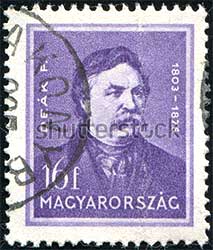 Postzegel Hongarije Y&T 454 van 1932-37 met Deák Ferenc .